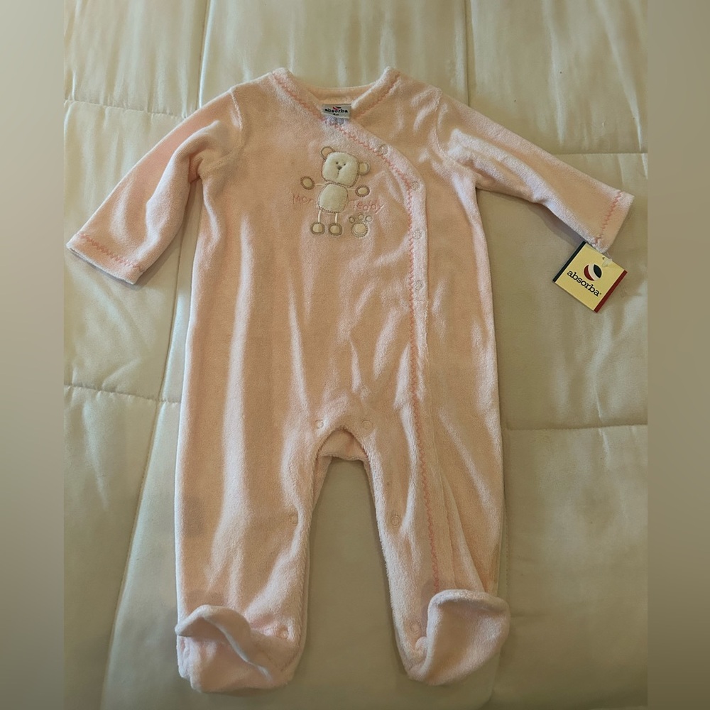 Absorba Baby Terry Onesie Size 6 Months NWT